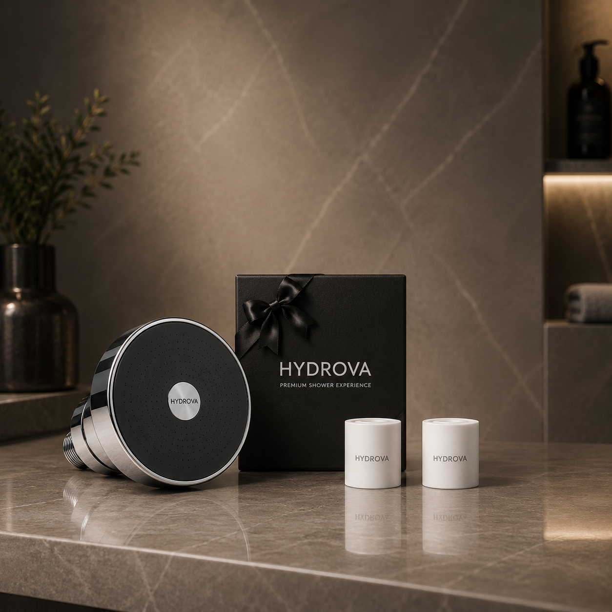 HYDROVA premium gift box with filter cartridges
