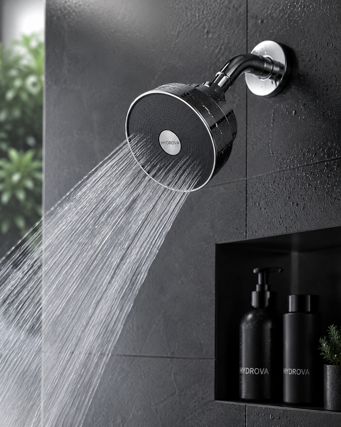 HYDROVA filtered showerhead in action